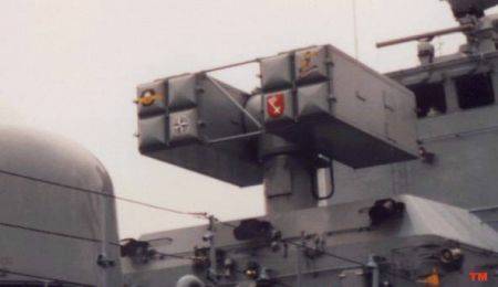 Mk 29 NATO Sea Sparrow launcher aboard the German frigate BREMEN F-207